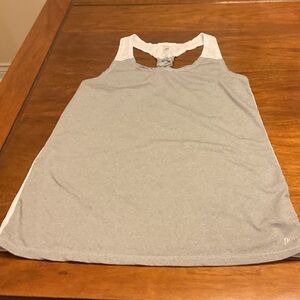 Gray and White Women's Tank Top
